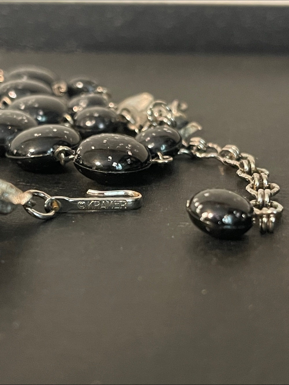 Vintage Kramer Four Strand Confetti Lucite Statement Necklace - Picture 6 of 9